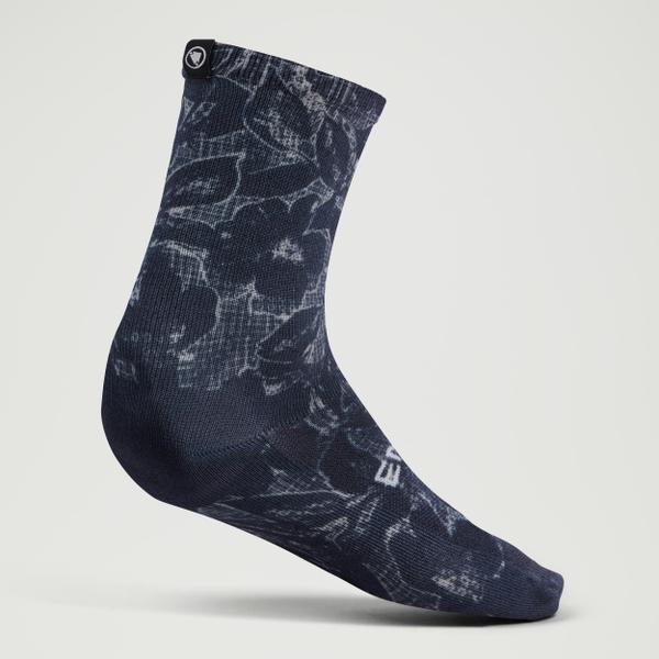 Endura Ltd Grid Floral Print Socks - Black