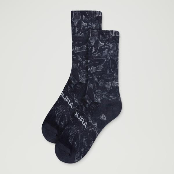 Endura Ltd Grid Floral Print Socks - Black