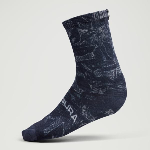 endura Ltd Grid Floral Print Socks - Black
