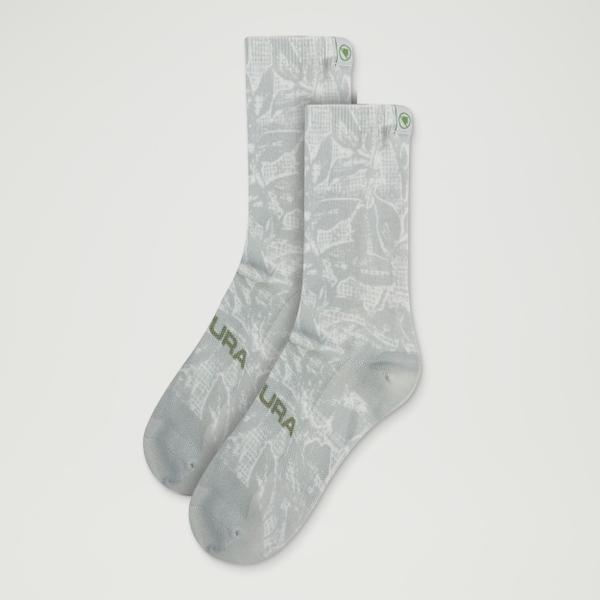 Endura Ltd Grid Floral Print Socks - Machair Green