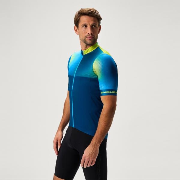 Endura Men's FS260 Bitmap S/S Jersey - Barra Blue