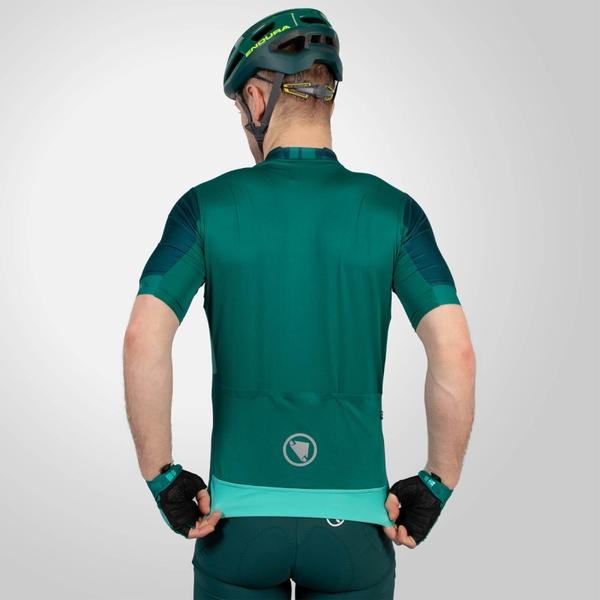 Endura Men's FS260 Print S/S Jersey - Emerald Green