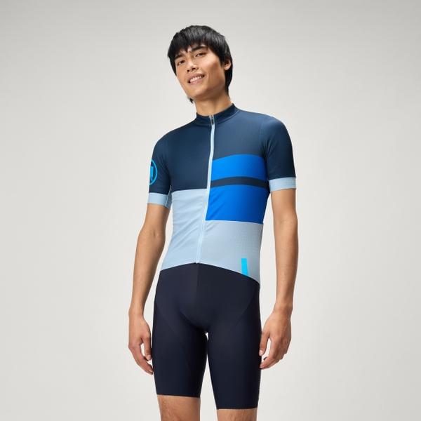 endura Men's FS260 Print S/S Jersey - Ink Blue