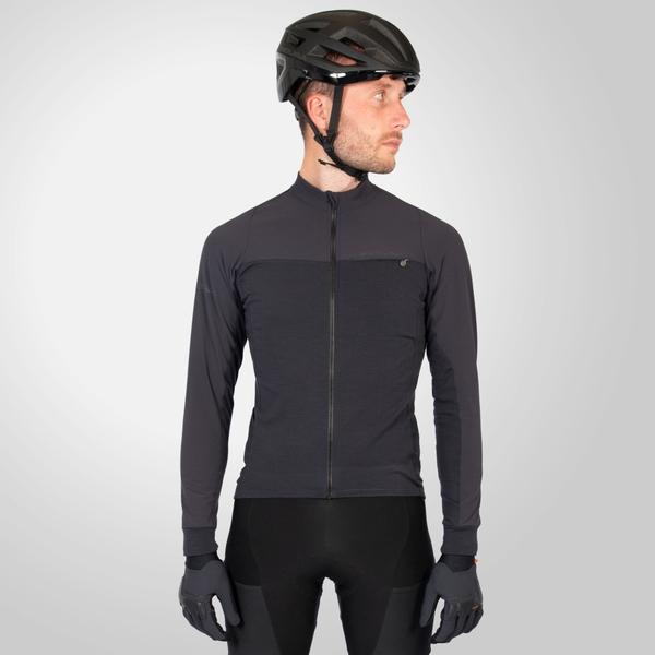 endura Men's GV500 Merino Blend L/S Jersey - Black