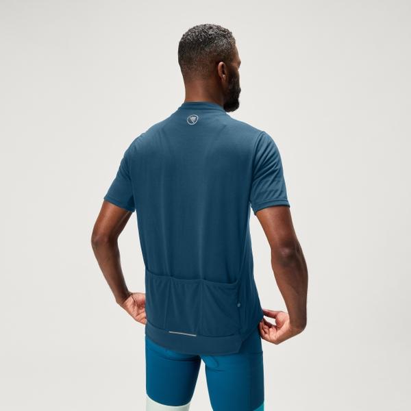 Endura Men's Loop S/S Zipped Jersey - Barra Blue