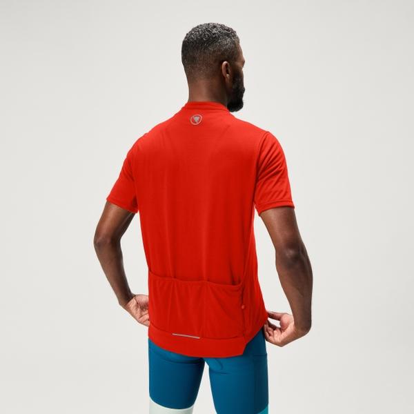 Endura Men's Loop S/S Zipped Jersey - Flame Red