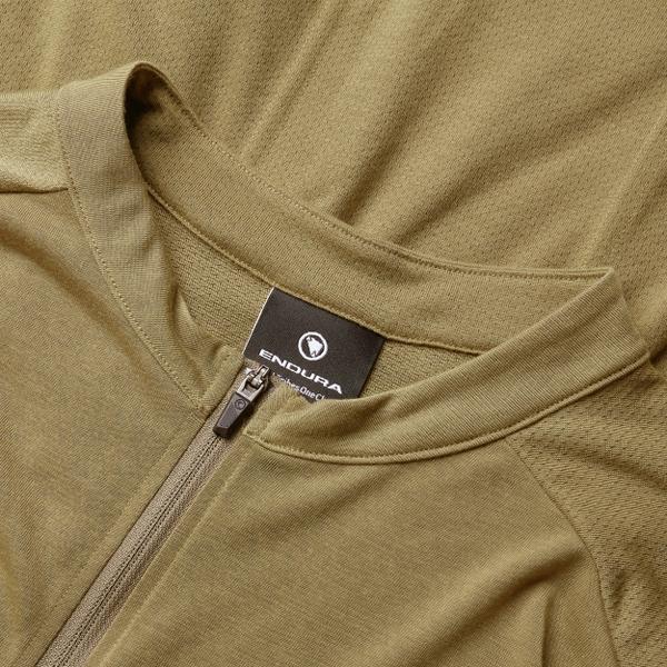 Endura Men's Loop S/S Zipped Jersey - Tweed Green