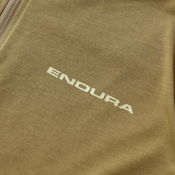 Endura Men's Loop S/S Zipped Jersey - Tweed Green