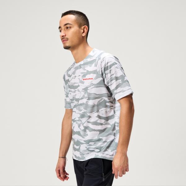 Endura Men's Ltd Mountain Camo S/S Tee - Haar Grey