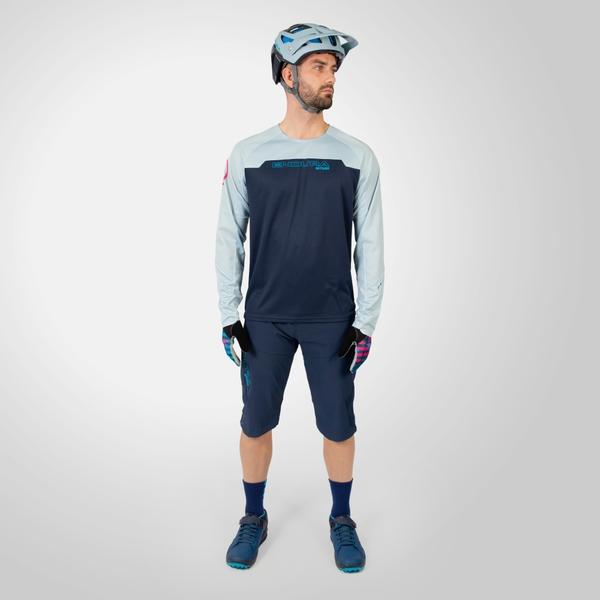 Endura Men's MT500 Burner L/S Jersey - Ink Blue