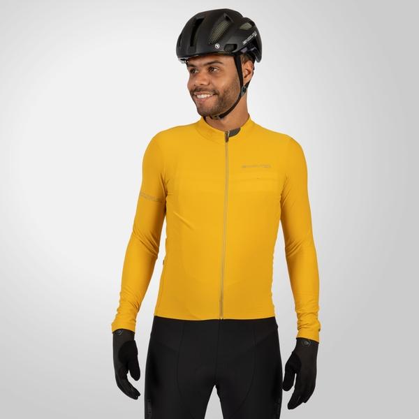 endura Men's Pro SL L/S Jersey II - Mustard Yellow