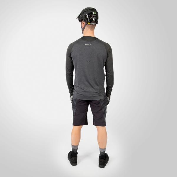 Endura Men's SingleTrack L/S Jersey - Pewter Grey