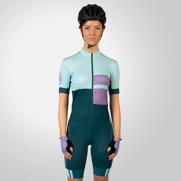 Endura Women's FS260 Print S/S Jersey - Violet