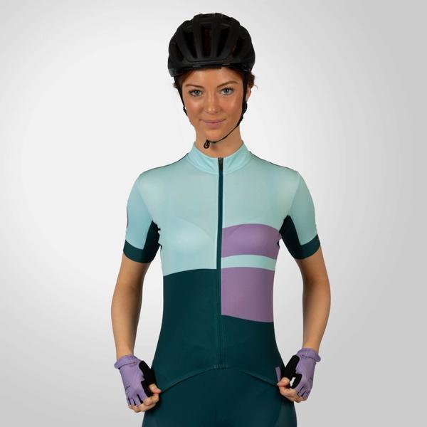 endura Women's FS260 Print S/S Jersey - Violet