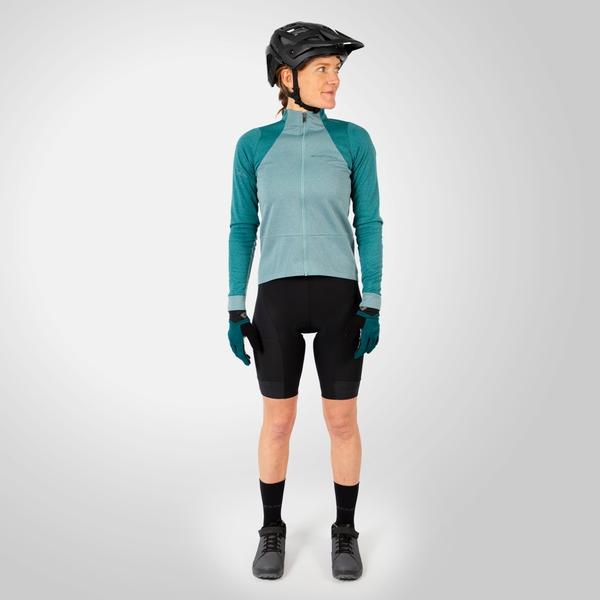 Endura Women's GV500 L/S Jersey - Spruce Green