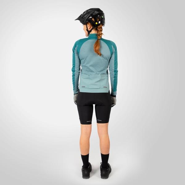 Endura Women's GV500 L/S Jersey - Spruce Green