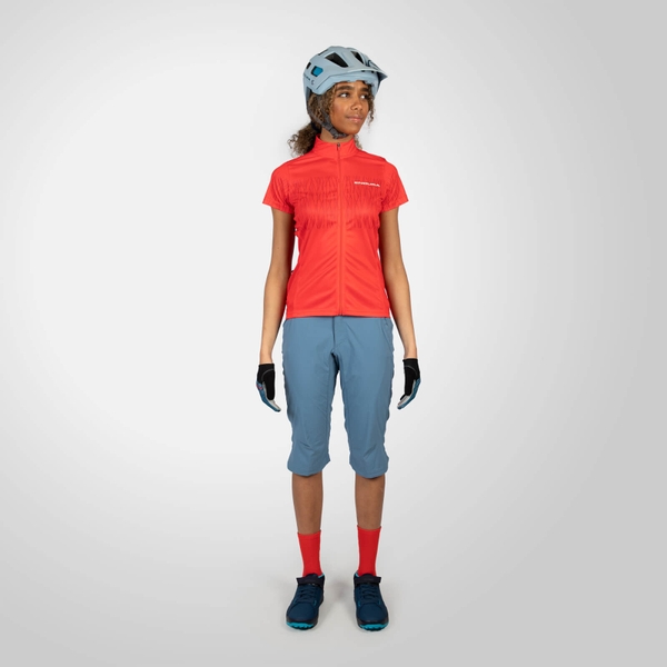 endura Women's Hummvee Ray S/S Jersey - Pomegranate