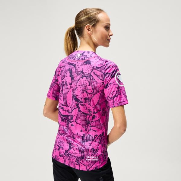 Endura Women's Ltd Grid Floral S/S Tee - Pink Pop