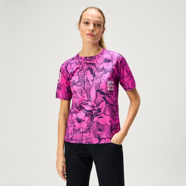 endura Women's Ltd Grid Floral S/S Tee - Pink Pop