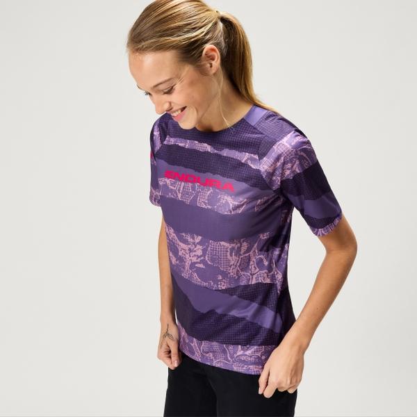 Endura Women's Ltd Patchwork S/S Tee - Bramble