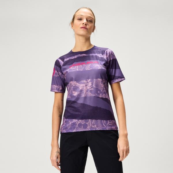 endura Women's Ltd Patchwork S/S Tee - Bramble