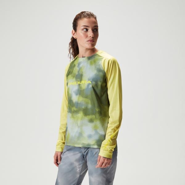 Endura Women's Ltd Pixel Cloud L/S Tee - Sulphur