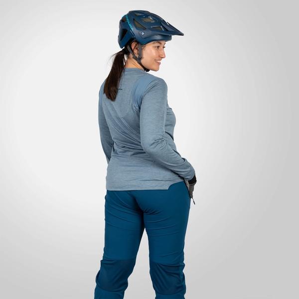 Endura Women's SingleTrack L/S Jersey - Blue Steel