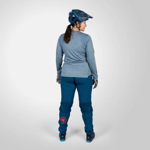 Endura Women's SingleTrack L/S Jersey - Blue Steel