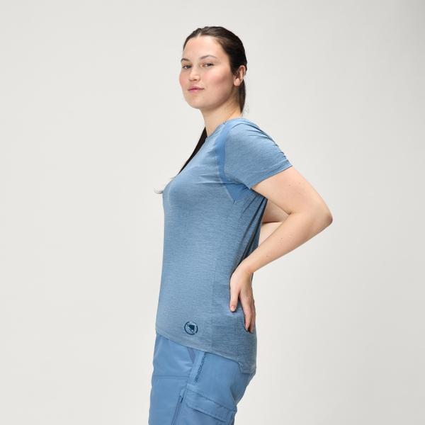 Endura Women's SingleTrack S/S Jersey - Blue Steel