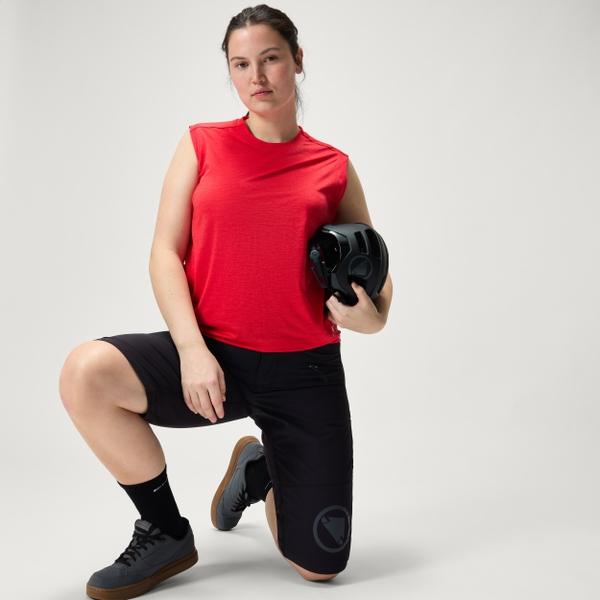 Endura Women's SingleTrack Tank Top - Pomegranate