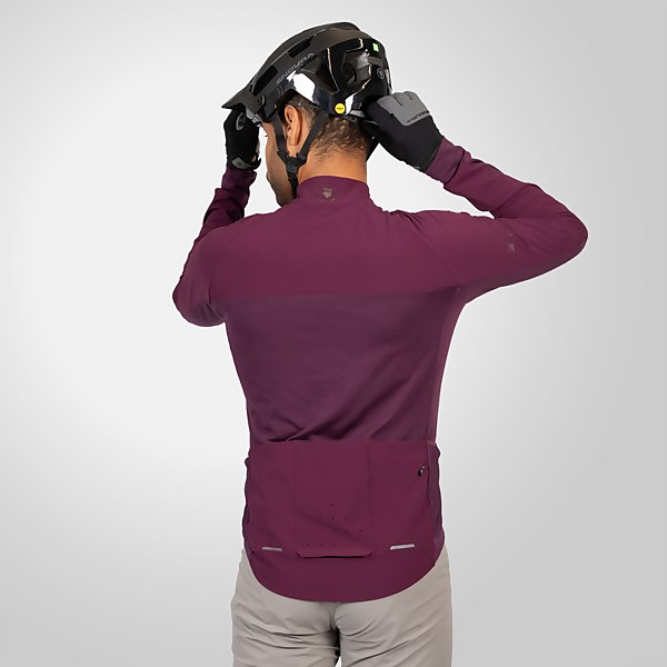 Endura Men's GV500 Merino Blend L/S Jersey - Aubergine