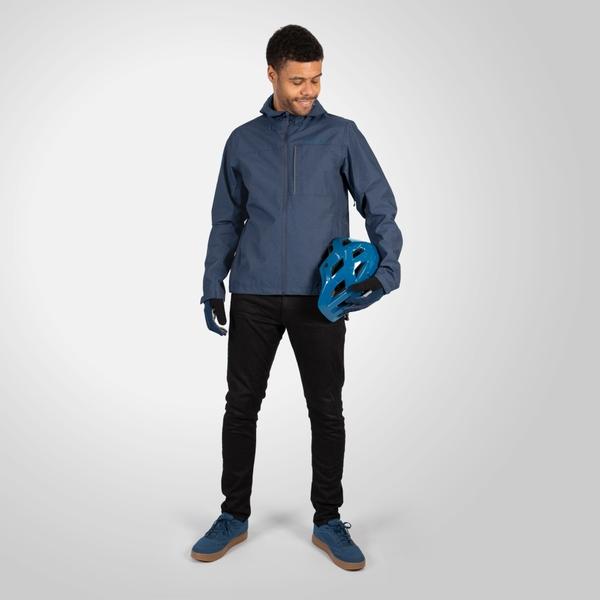 Endura Men's Hummvee Waterproof Hooded Jacket - Ink Blue
