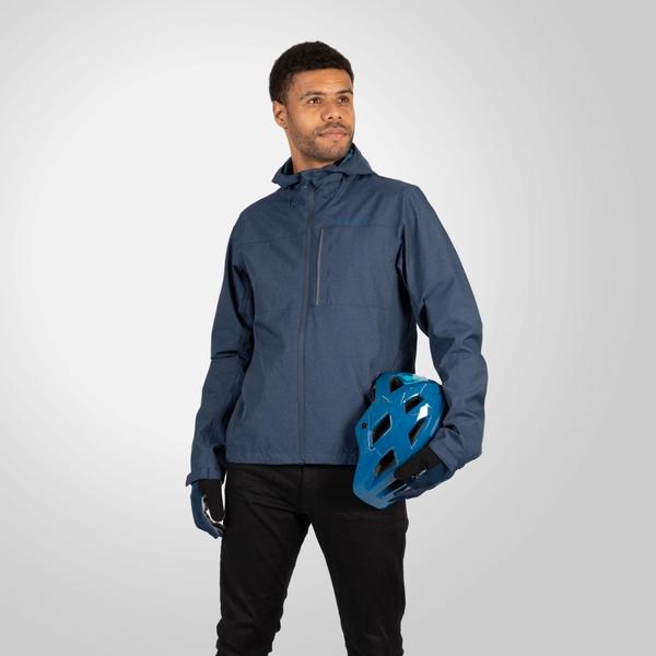 Endura Men's Hummvee Waterproof Hooded Jacket - Ink Blue