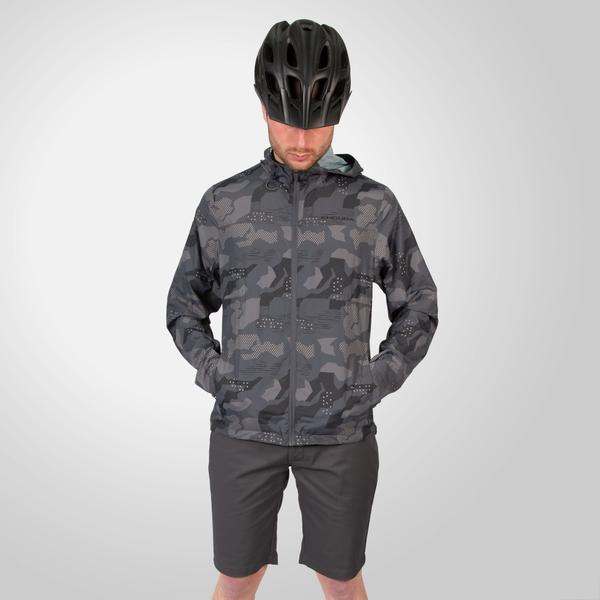 Endura Men's Hummvee Windproof Shell Jacket - Grey Camo