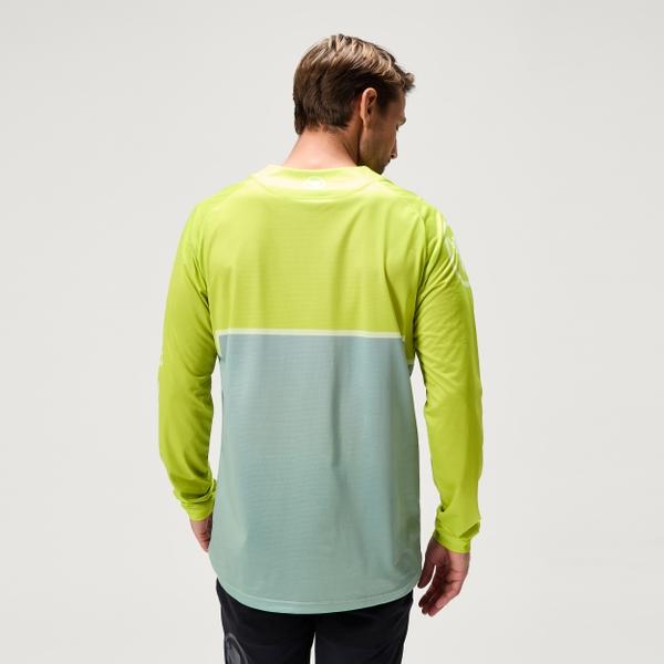 Endura Men's SingleTrack Core Print L/S Tee - Lime Green