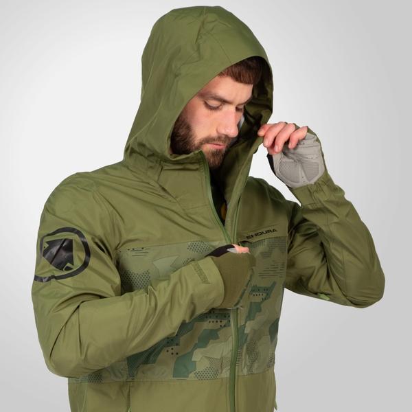 Endura Men's SingleTrack Waterproof Jacket II - Olive Green