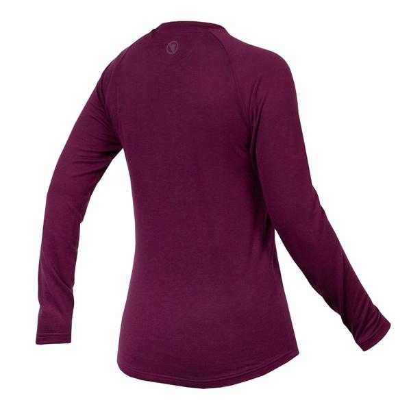 Endura Women's Baabaa Blend L/S Base Layer - Aubergine