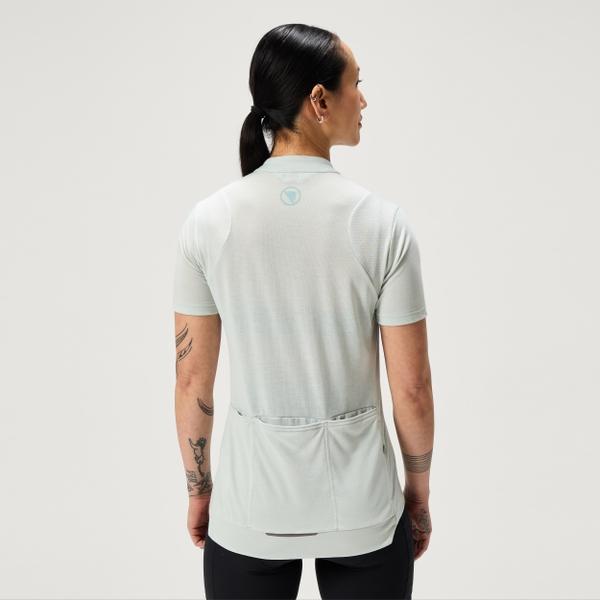 Endura Women's Loop S/S Zipped Jersey - Machair Green