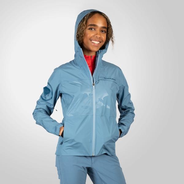 Endura Women's SingleTrack Waterproof Jacket II - Blue Steel