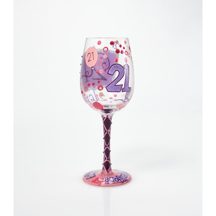 Endura 21st Birthday Wine Glass