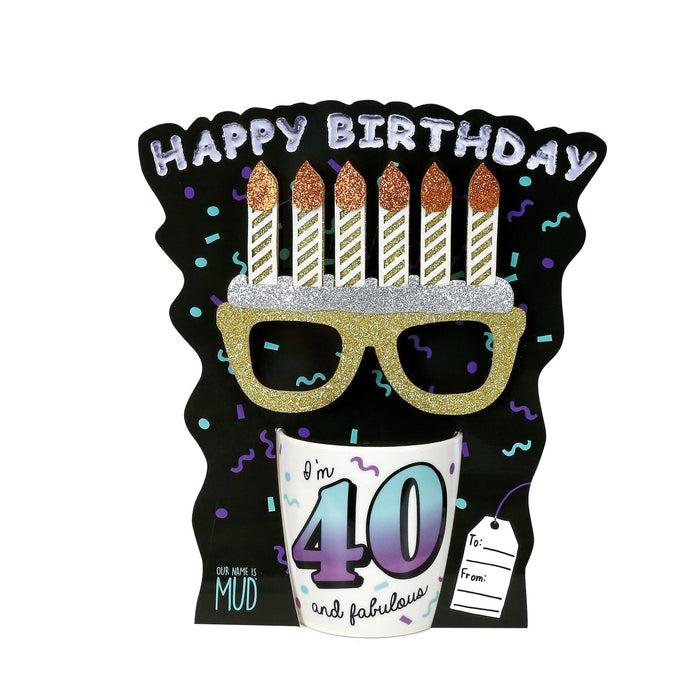 endura 40 Birthday Mug with Glasses