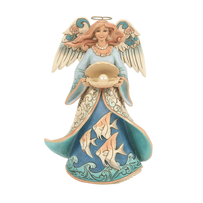 endura Angel Holding Shell Figurine