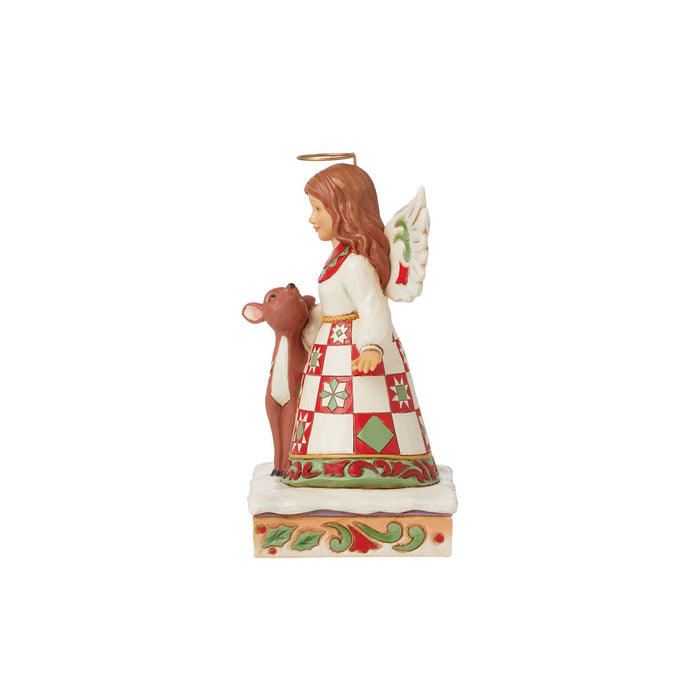 Endura Angel With Deer Figurine