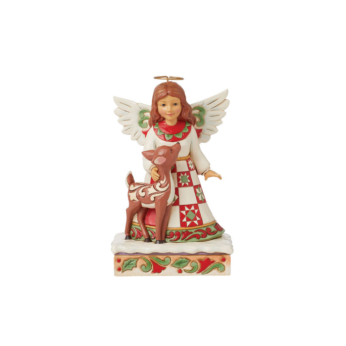 endura Angel with Deer Figurine