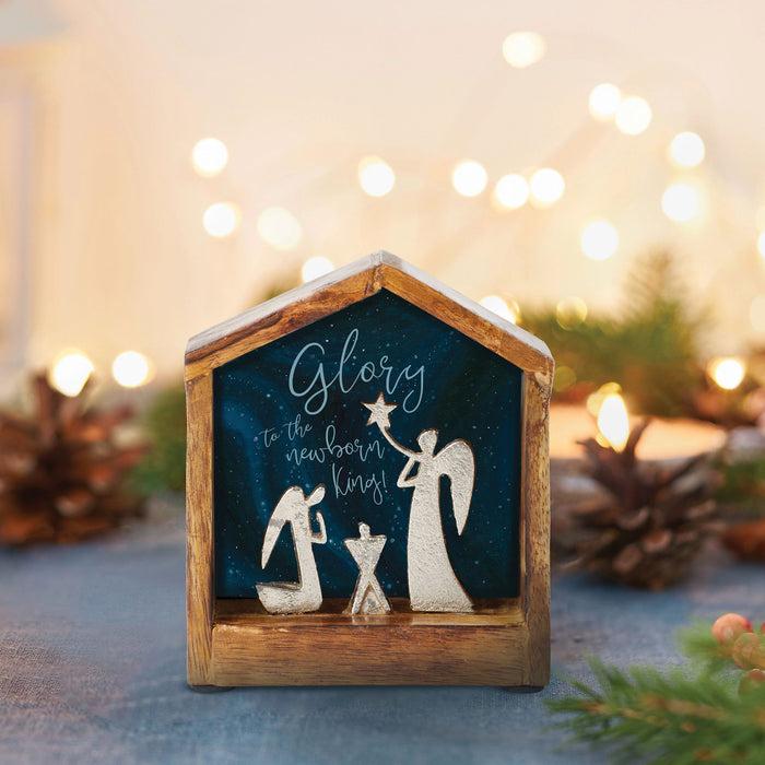 Endura Angels In Stable Figurine