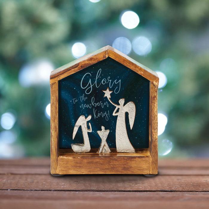 Endura Angels In Stable Figurine