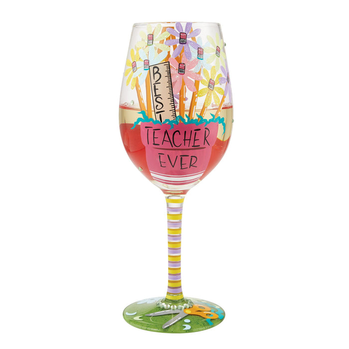 Endura Best Teacher Ever Wine Glass