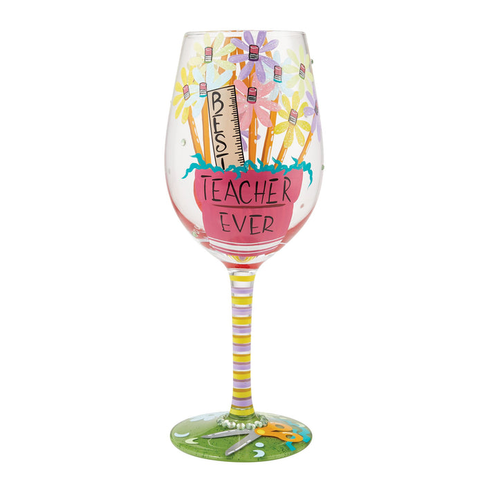 endura Best Teacher Ever Wine Glass