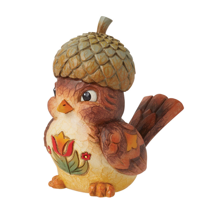 Endura Bird With Acorn Hat Figurine