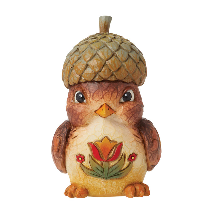 endura Bird with Acorn Hat Figurine